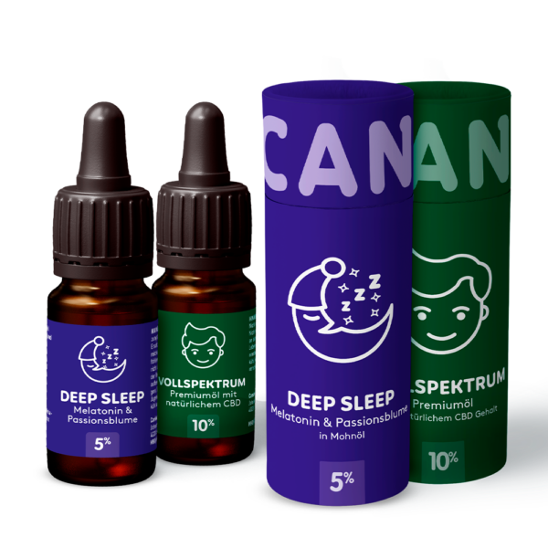 Canimal 1+1 CBD Öl 10% + CBD Schlaföl 5%