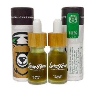 Lucky Hemp Probier-Set 5% + 10% Vollspektrum CBD-Öle - 2x 10ml